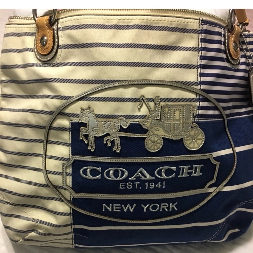 Coach Poppy Patchwork Tote - Picture 3 of 10